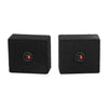 Qpower Empty 6.5" Square Speaker Enclosure Pair Qbomb (spray On Black Bedliner Coating)