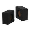 Qpower Empty 6.5" Square Speaker Enclosure Pair Qbomb (spray On Black Bedliner Coating)