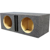 Qpower Dual 12" Ported Heavy Duty Enclosure With Divider