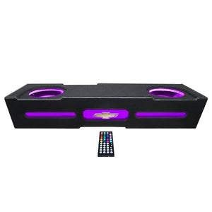 Qpower Qluxe Dual 12″ Vented With Rgb Led Illumination Chevy 2019-2024 Crew Cab
