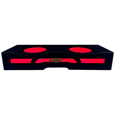 Qpower Qluxe Dual 12″ Vented With Rgb Led Illumination Gmc 2007-2013 Crew Cab