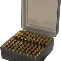 Mtm Ammo Box 100 Round Flip-top 223 204 Ruger 6x47 Clear Smoke