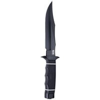 Sog Tech Bowie - Fixed 6.4" Black Plain Blade Kraton Handle Kydex Sheath