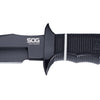 Sog Tech Bowie - Fixed 6.4" Black Plain Blade Kraton Handle Kydex Sheath