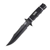 Sog Tech Bowie - Fixed 6.4" Black Plain Blade Kraton Handle Kydex Sheath