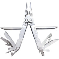Sog Powerlock W/ V-cutter Stainless Finish 18 Tool Multi-tool With Nylon Sheath