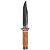 Sog Super Bowie 7.5" Black Tini Fixed Blade Leather Handles Leather Sheath