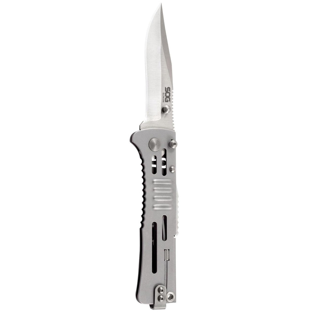 Sog Slimjim Folding Knife (silver Straight Edge)