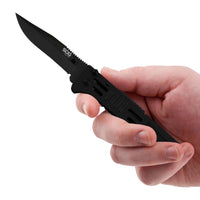 Sog Slimjim Folding Knife (black Straight Edge)