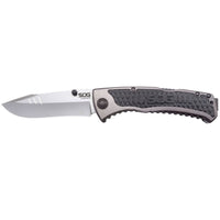 Sog Sideswipe Assisted Folding Knife 3.4" Clip Point Blade Aluminum Handles With Grn Inserts