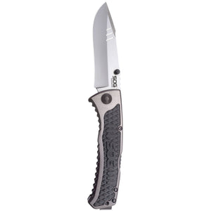 Sog Sideswipe Assisted Folding Knife 3.4" Clip Point Blade Aluminum Handles With Grn Inserts