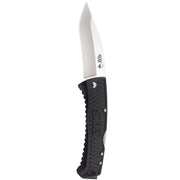 Sog Traction Folding Knife 3.5" Clip Point Plain Blade Black Grn Handles