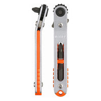 Vessel Low-profile Bent 15° Flat Plate Ratchet Screwdriver With 11 Bits