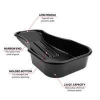 Performance Tool Heavy Duty 2.8 Quart Low Profile Oil Drain Pan