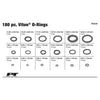 Performance Tool Viton O-ring Assortment (180 Piece Set)