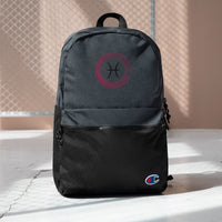 Pisces Birth Sign Zodiac Symbol Embroidered Champion Backpack