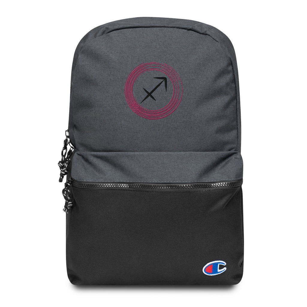 Sagittarius Birth Sign Zodiac Symbol Embroidered Champion Backpack