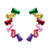 Rainbow Baguette Post Earrings