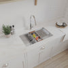 32 x 18 inch Undermount Workstation Sink, Stainless Steel Single Bowl Kitchen Sink 18 Gauge
