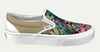 Floral Camo with a Hint of Pink Vans Slip-on Platform Shoes