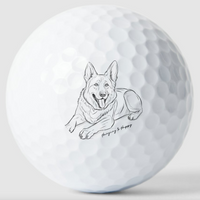 German Shepherd Dog Golf Ball