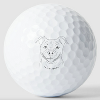 Pitbull Dog Golf Ball