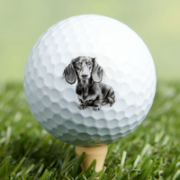 Dachshund in Black Dog Golf Ball