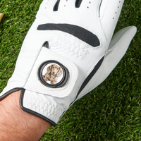 Dachshund in Tans Cabretta Leather Golf Glove