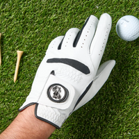 Dachshund in Blacks Cabretta Leather Golf Glove