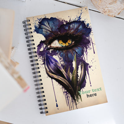 Iris and Amber Eye Iris Spiral Notebook