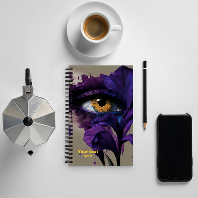 Purple Iris Tawny Eye Iris Spiral Notebook