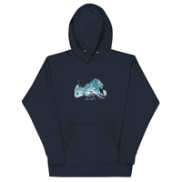 Lion Fishing Oh Sh*t Front and Back Print Unisex Hoodie