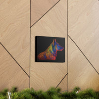 German Shepherd in Neon on Canvas Gallery Wraps