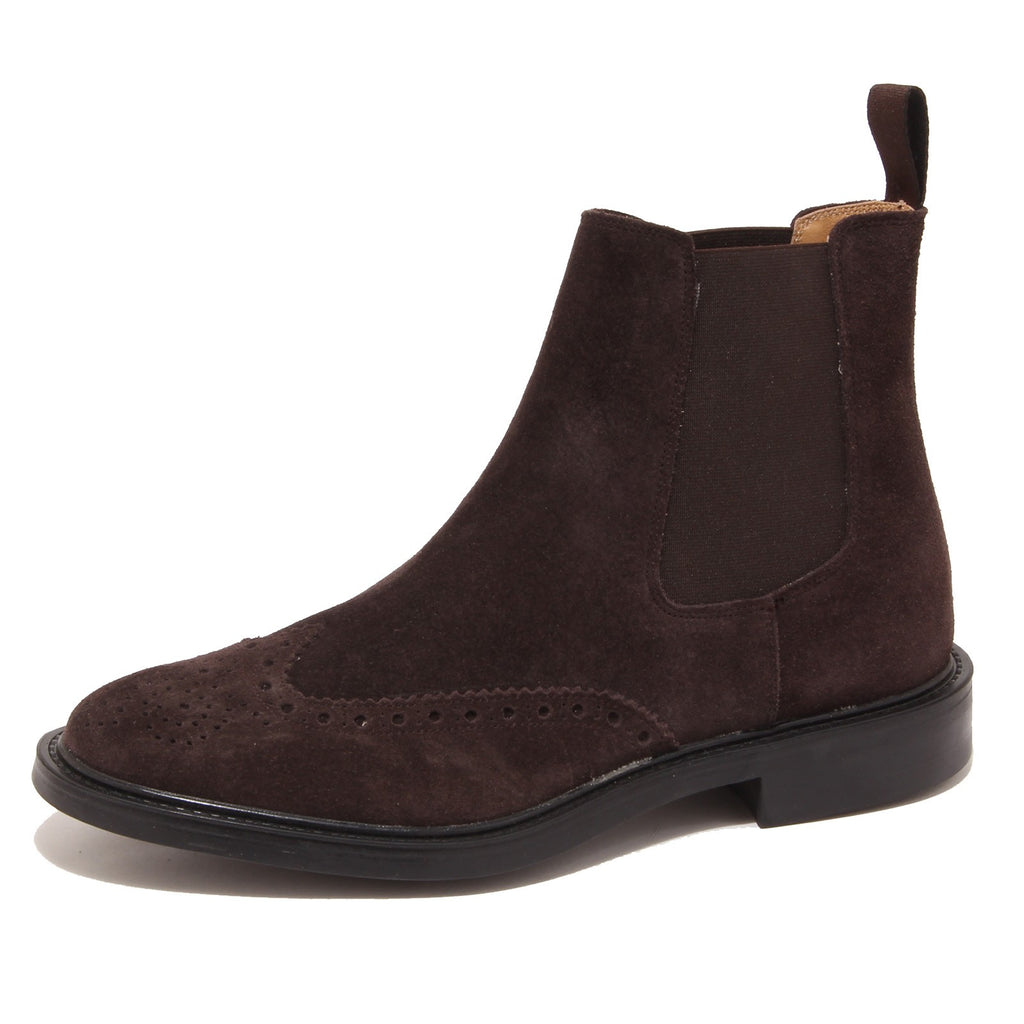 Dark Brown Suede Mens Chelsea Boots