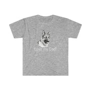 German Shepherd Face Love my Dad Soft Style T-Shirt