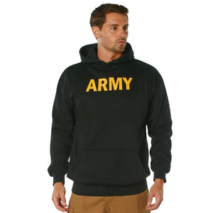 Army Printed Pullover Hoodie - Black