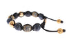 Blue CZ Coral Gold 925 Bracelet