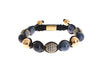 Blue CZ Coral Gold 925 Bracelet