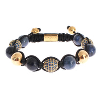 Blue CZ Coral Gold 925 Bracelet