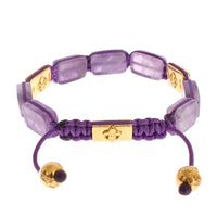 CZ Amethyst 18K Gold 925 Bracelet