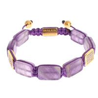 CZ Amethyst 18K Gold 925 Bracelet