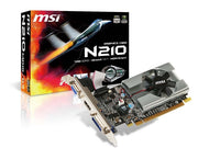 MSI Video Card G2101D3 N210-MD1G-D3 GeForce 210 1GB DDR3 64Bit PCI Express 2.0 DVI HDMI VGA Windows 7