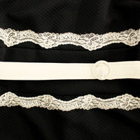 Black lace sheath dress