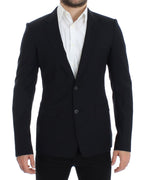 Dark blue wool slim fit blazer