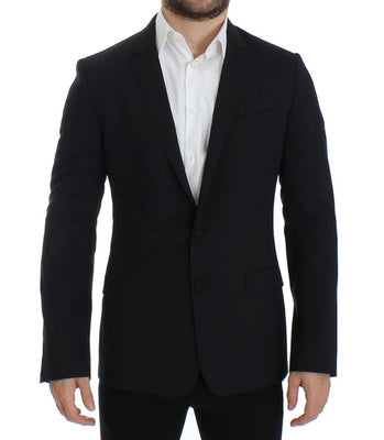 Black wool stretch MARTINI blazer