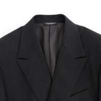 Black wool slim fit blazer