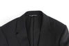 Black wool slim fit blazer