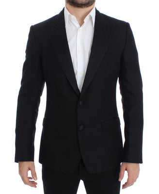 Black wool silk SICILIA blazer