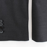 Gray wool slim fit blazer
