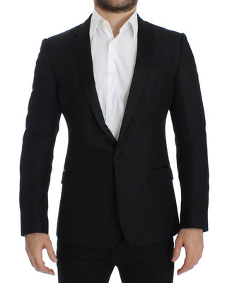 Black wool MARTINI slim blazer